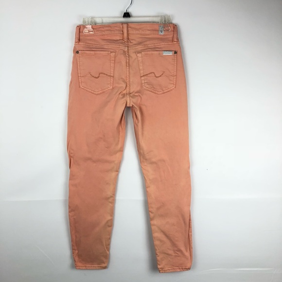7 For All Mankind Coral Cropped Guinevere Jeans - Picture 2 of 4